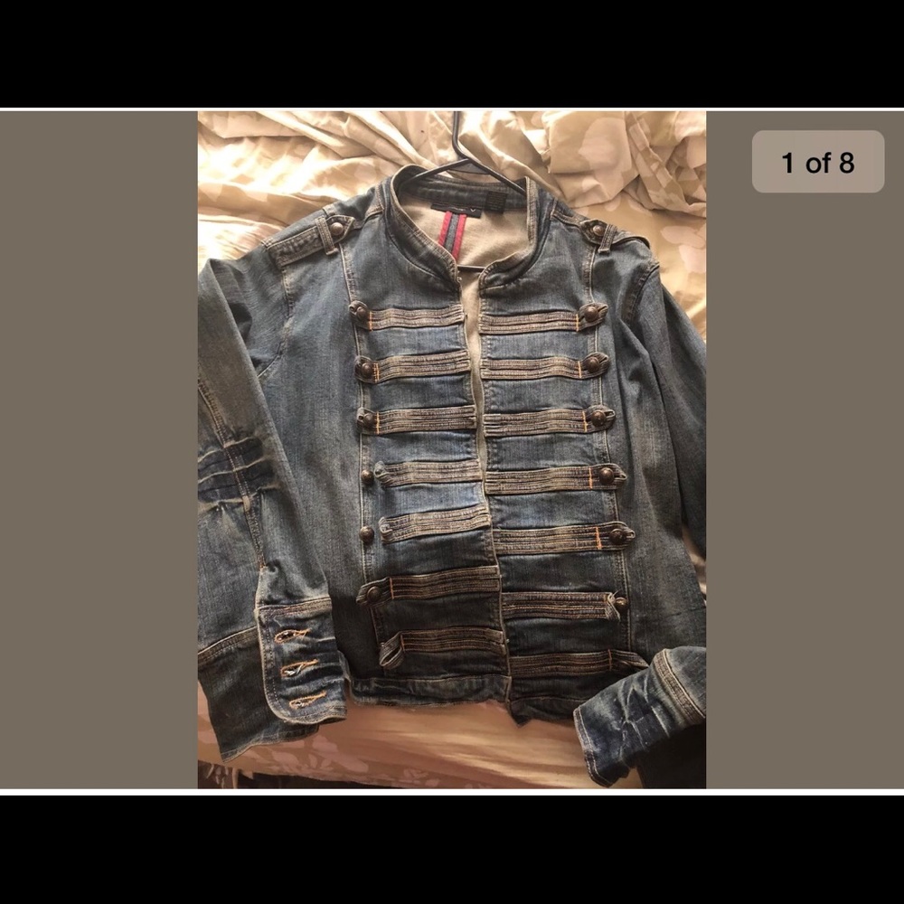 Lane bryant- venezia-military denim jacket 26/28